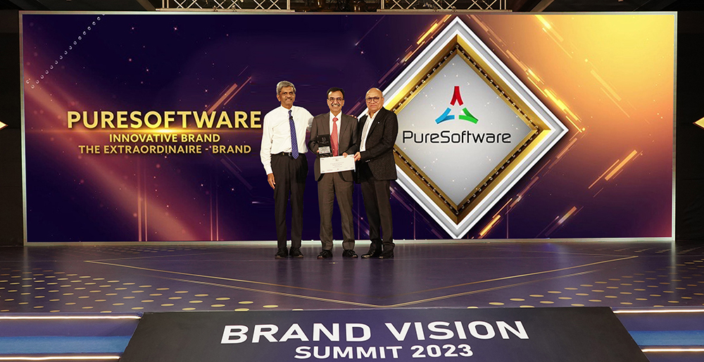 PureSoftware wins 'The Extraordinaire - Innovative Brand' Award at the 7th Brand Vision Summit, Mumbai